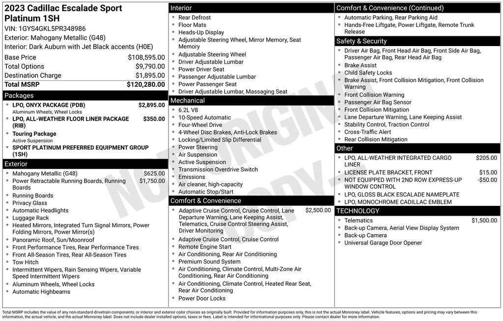 2023 Cadillac Escalade Sport Platinum