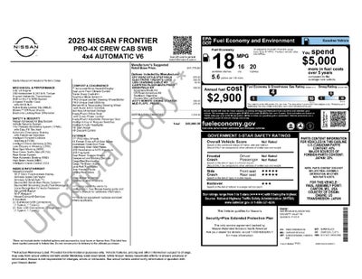 2025 Nissan Frontier Crew Cab PRO-4X 4x4