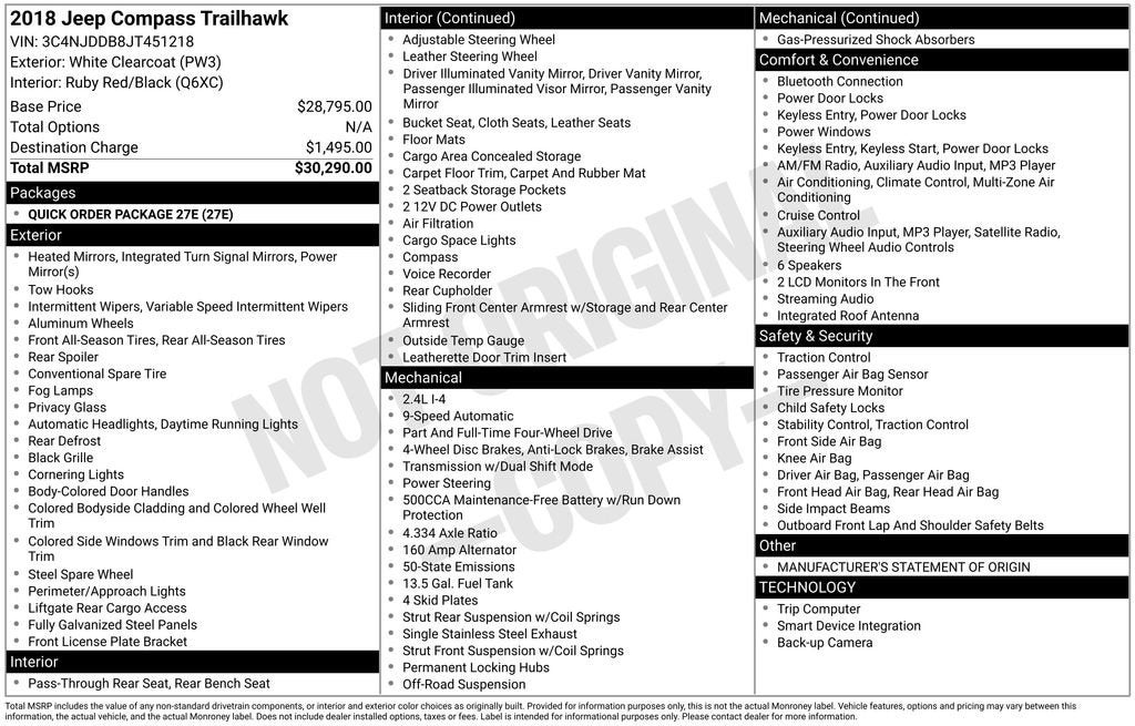 2018 Jeep Compass Trailhawk