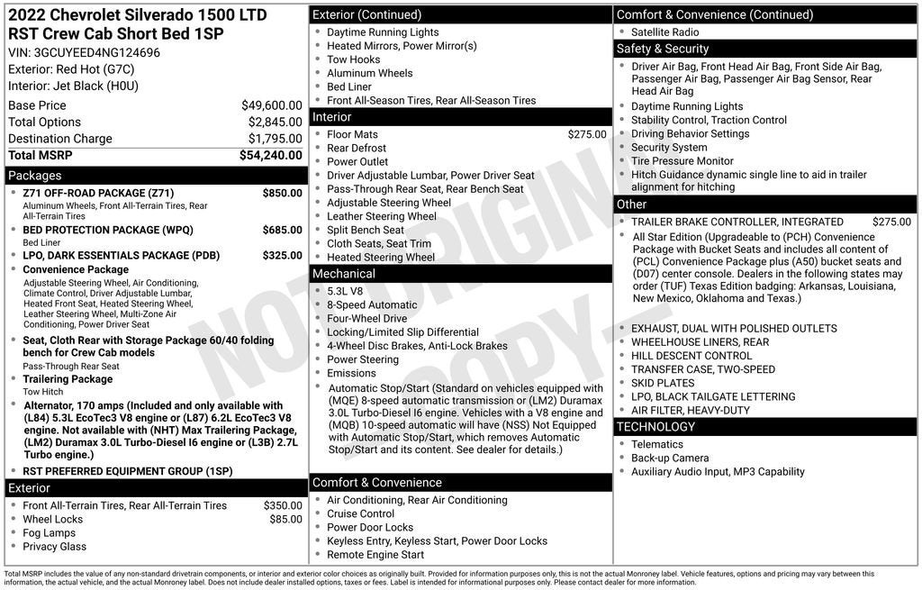 2022 Chevrolet Silverado 1500 LTD RST
