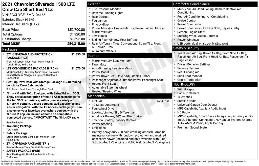 2021 Chevrolet Silverado 1500 LTZ