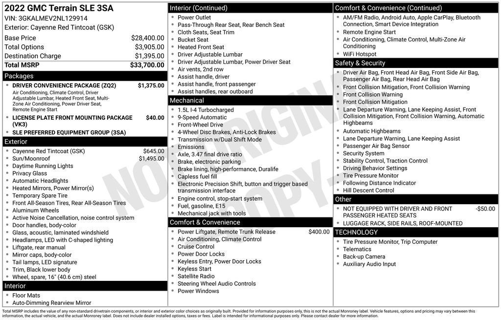 2022 GMC Terrain SLE