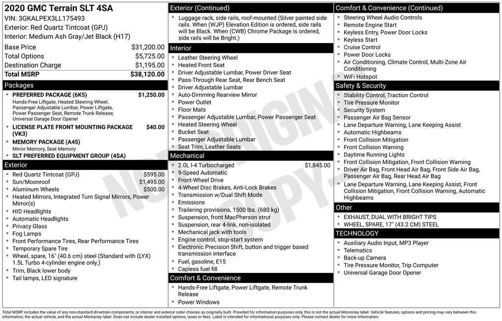 2020 GMC Terrain SLT