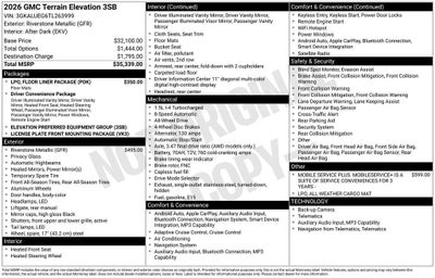 2026 GMC Terrain Elevation