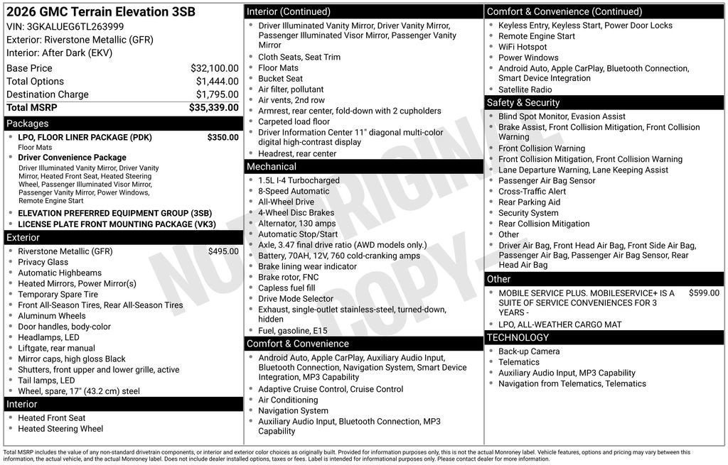 2026 GMC Terrain Elevation