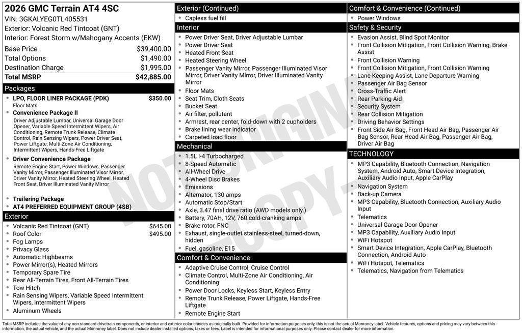 2026 GMC Terrain AT4