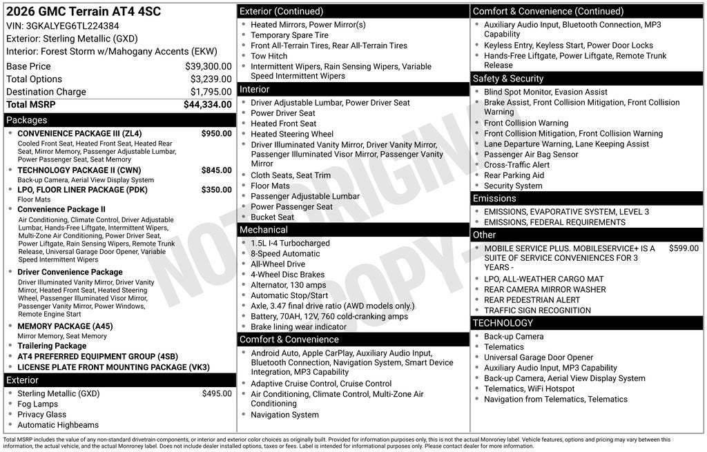 2026 GMC Terrain AT4
