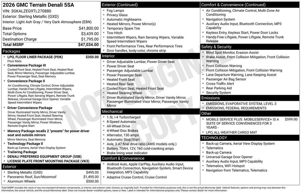 2026 GMC Terrain Denali