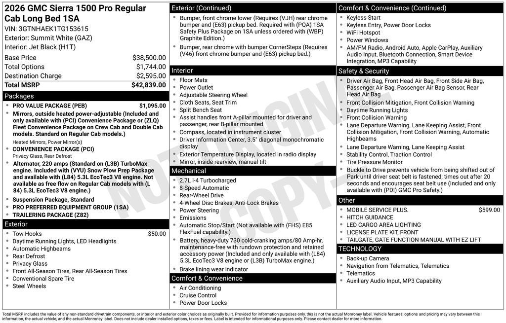 2026 GMC Sierra 1500 Pro