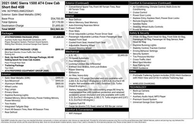 2021 GMC Sierra 1500 AT4