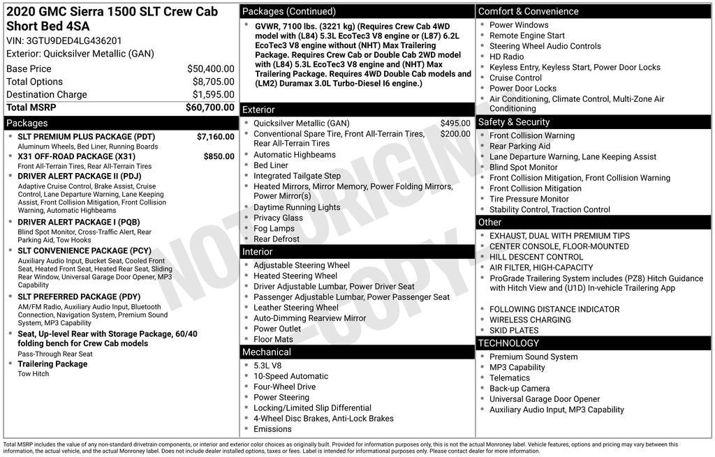 2020 GMC Sierra 1500 SLT