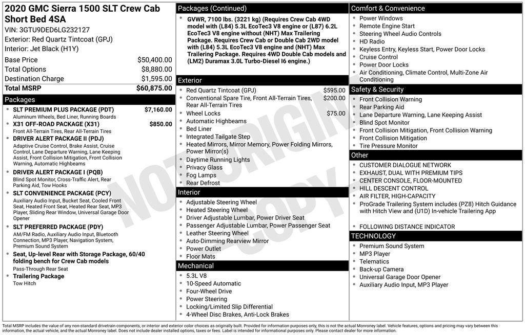 2020 GMC Sierra 1500 SLT