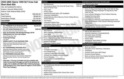 2026 GMC Sierra 1500 SLT