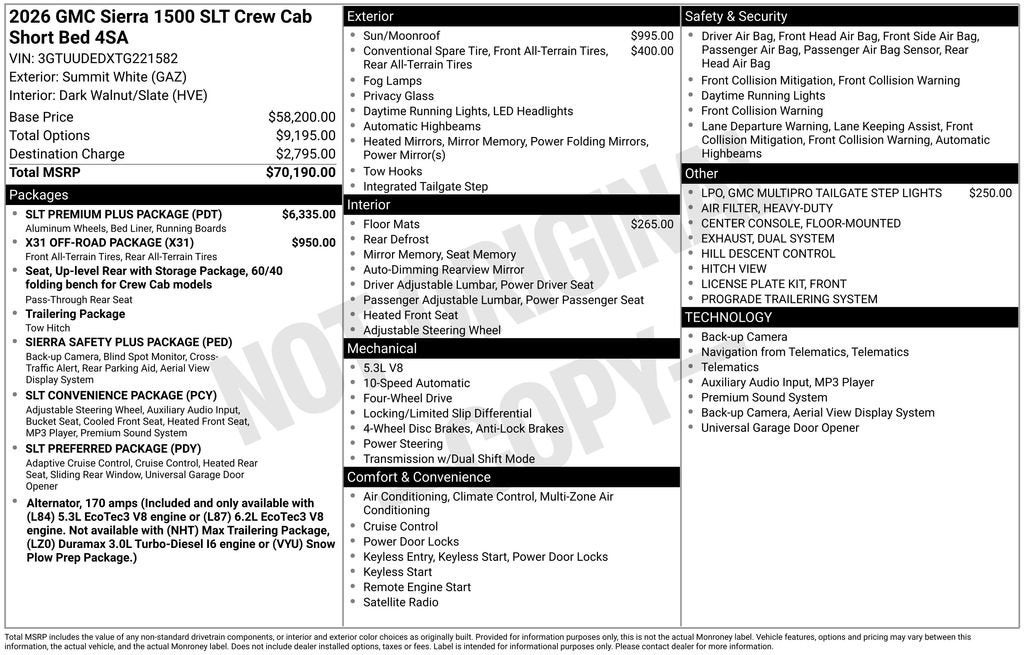 2026 GMC Sierra 1500 SLT