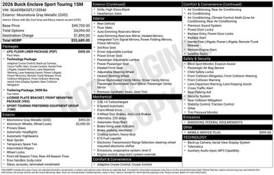 2026 Buick Enclave Sport Touring