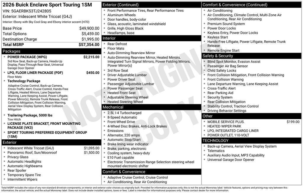 2026 Buick Enclave Sport Touring
