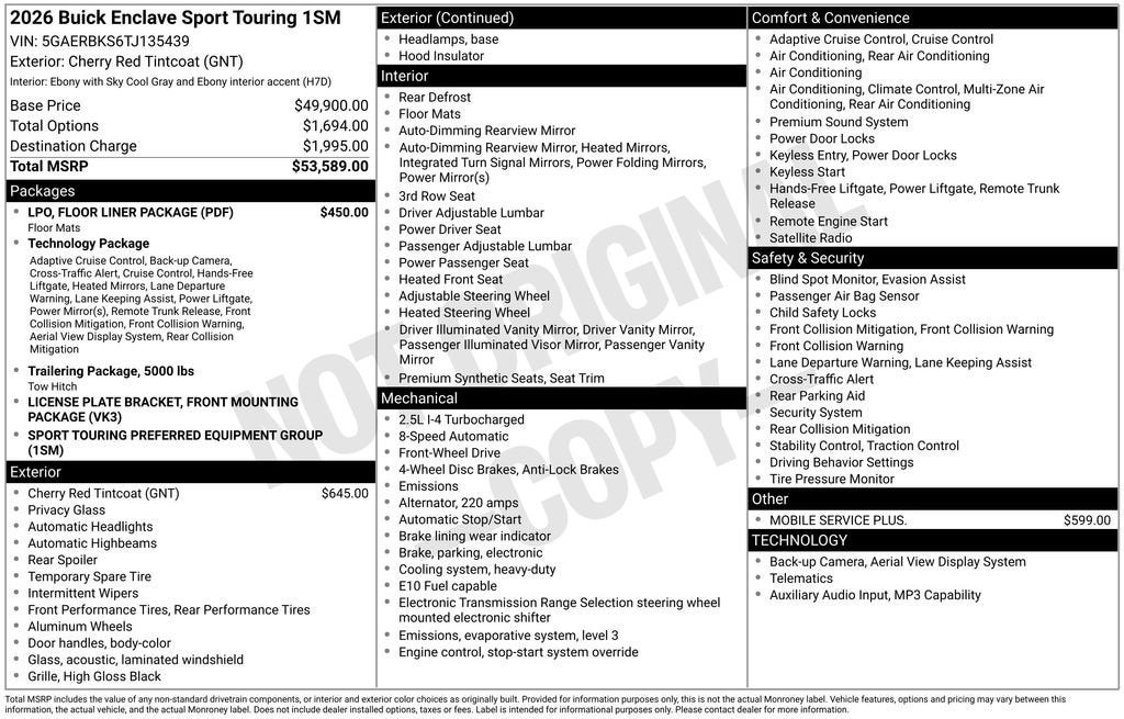 2026 Buick Enclave Sport Touring