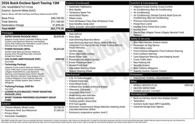 2026 Buick Enclave Sport Touring