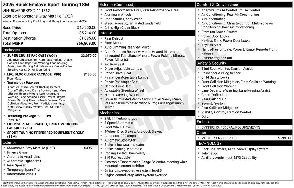 2026 Buick Enclave Sport Touring