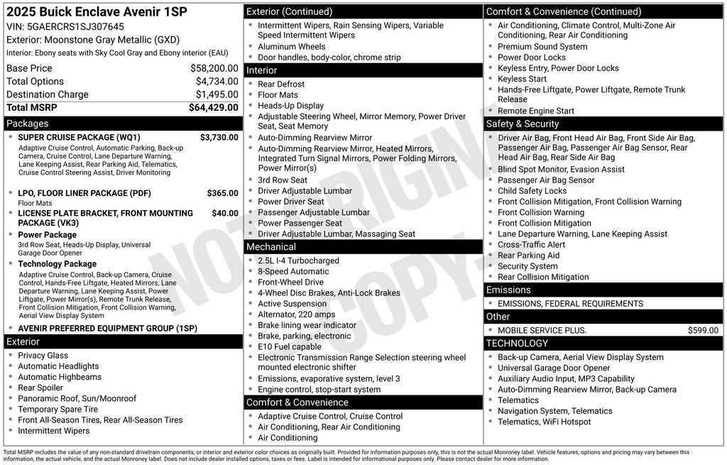 2025 Buick Enclave Avenir