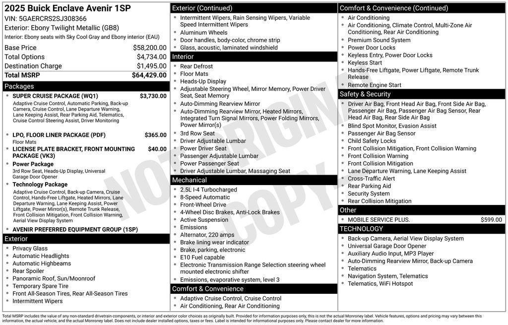 2025 Buick Enclave Avenir