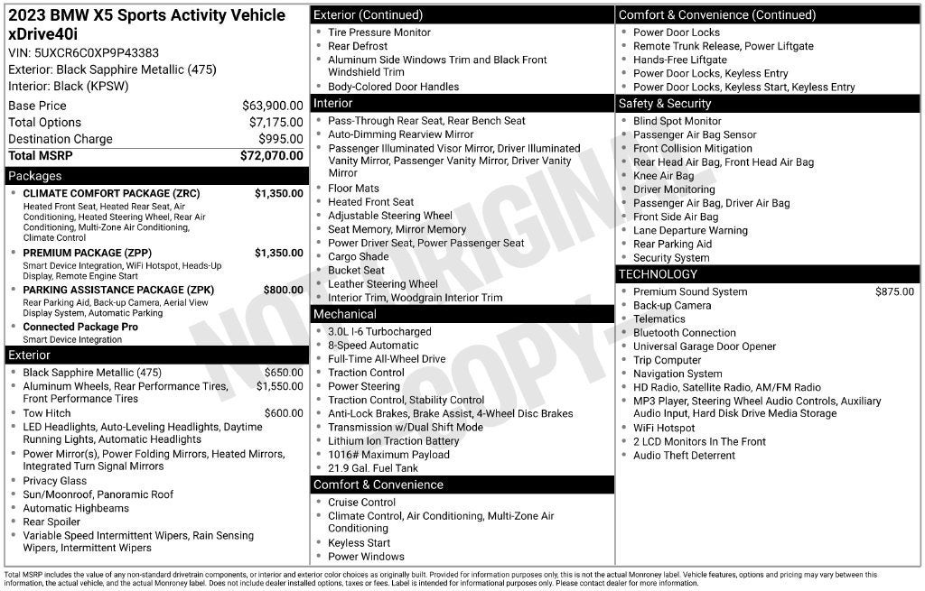 2023 BMW X5 xDrive40i