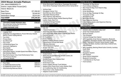 2024 Nissan Armada Platinum