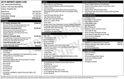 2019 INFINITI QX80 LUXE