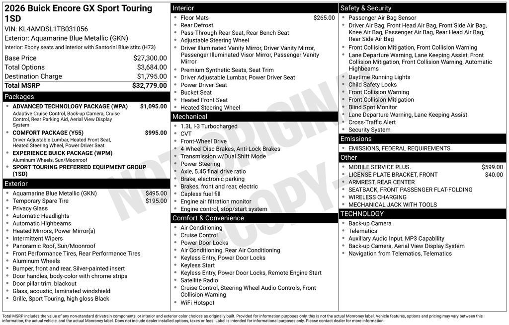 2026 Buick Encore GX Sport Touring