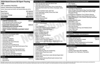 2026 Buick Encore GX Sport Touring