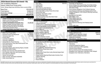 2026 Buick Encore GX Avenir