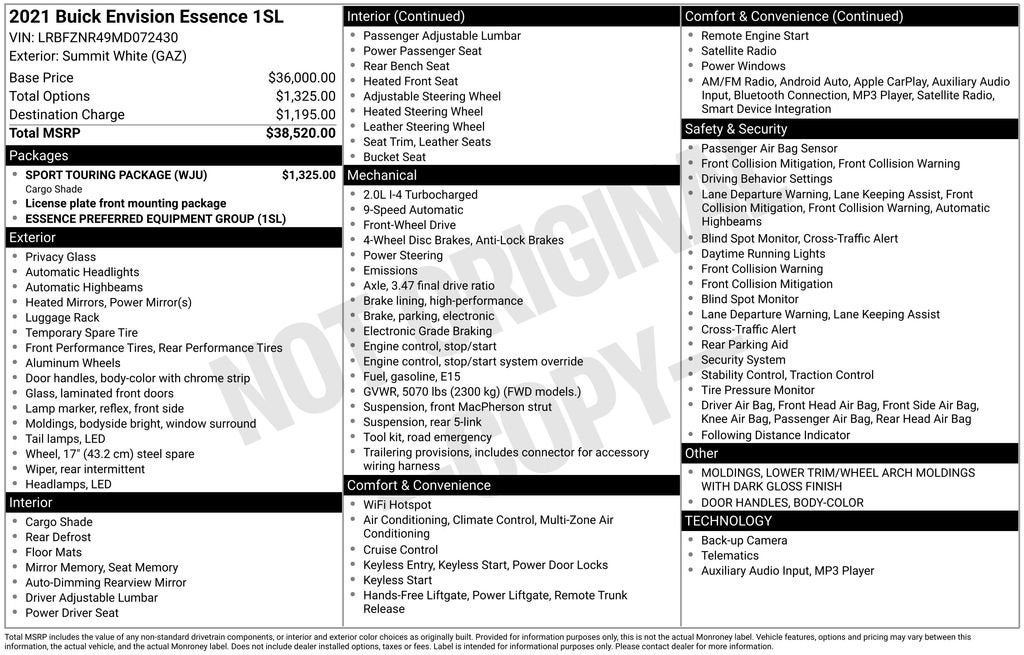 2021 Buick Envision Essence