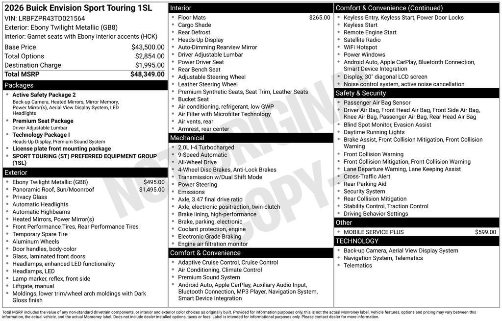 2026 Buick Envision Sport Touring