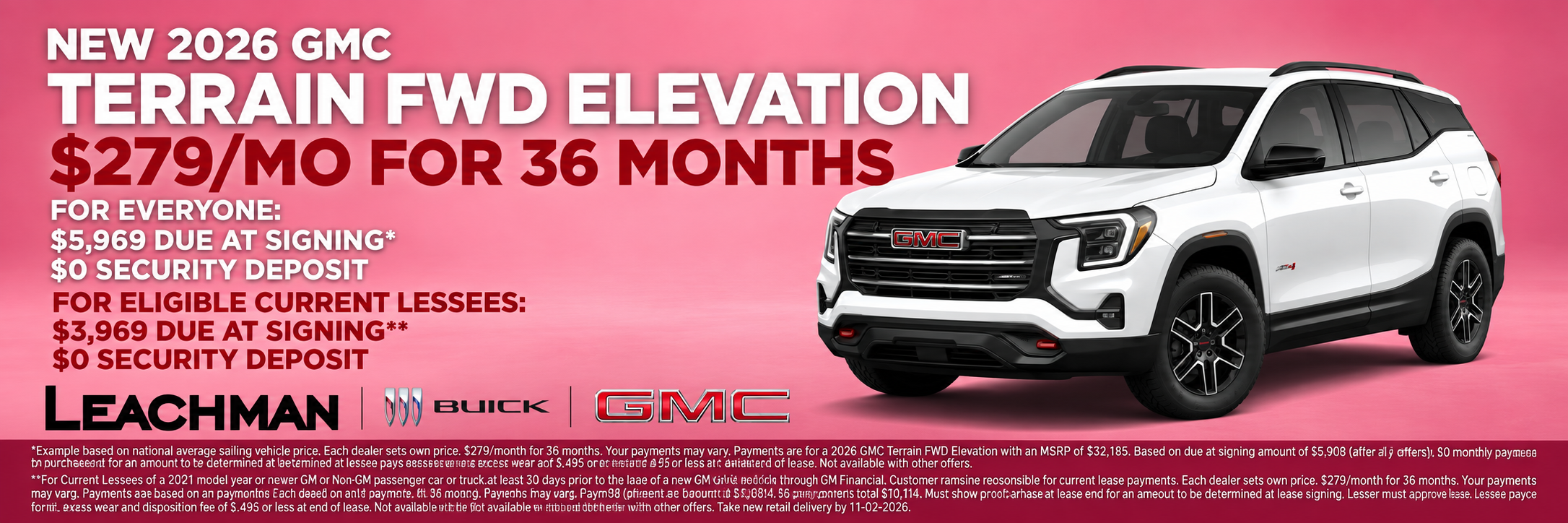 NEW 2026 GMC TERRAIN FWD ELEVATION