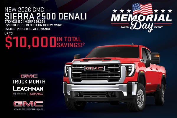 New 2026 GMC SIERRA 2500 DENALI
