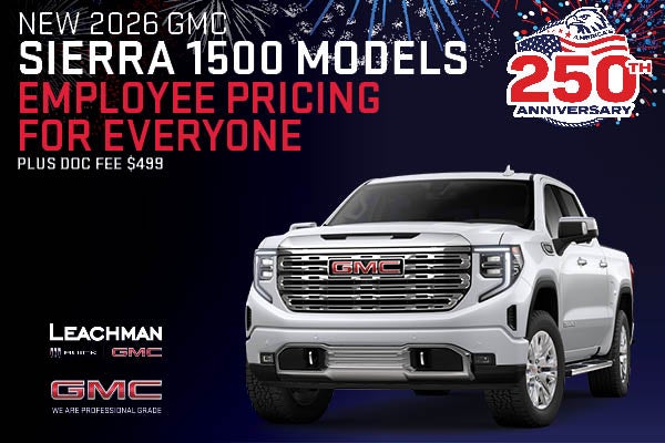 New 2026 GMC Sierra 1500 Models