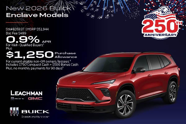 New 2026 Buick Enclave Models
